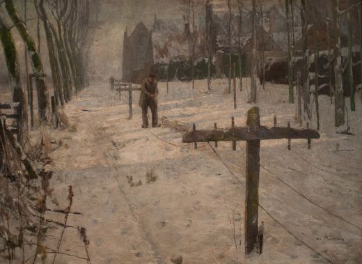 albert baertsoen koordendraaier in de sneeuw