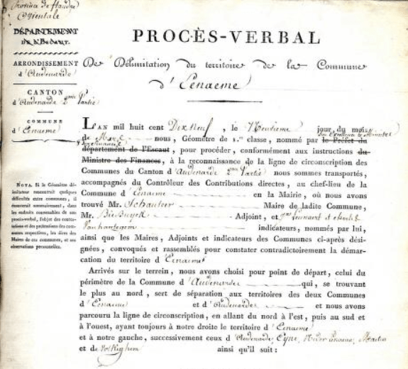 proces verbaal van afpaling voorblad